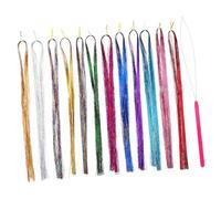 OUNONA Mèches Colorées Rallonge De Cheveux 1 Lot 90 Cm Multicolore Postiche Pour Femme Extension De Cheveux Scintillante Fête Cosplay Accessoires Capillaires