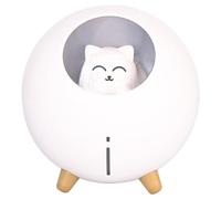 OUNONA Mini Humidificateur D’Air USB Silencieux Diffuseur D’Arômes en Plastique Blanc Recharge par USB pour Maison et Bureau Fonction Brumisation Continue et Intermittente Éclairage