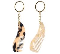 OUNONA Mini Peigne Porte-clés Acétate Avec Dents Larges Peigne De Poche Pratique Pour Voyages Accessoire De Mode Pour Sacs Et Clés