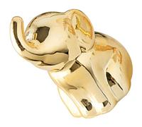 OUNONA Mini Statuette D'éléphant en Céramique Dorée, Petite Figurine Décorative pour Maison et Bureau, Ornement Compact pour Salon, Chambre ou Bureau, Sculpture D'éléphant Artisanale