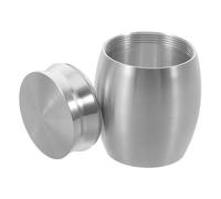 OUNONA Mini Urne Souvenir en Alliage D'aluminium Personnalisable par Gravure Petite Urne Funéraire 40 X 30 Mm Argentée pour Cendres Humaines et Animaux Portable