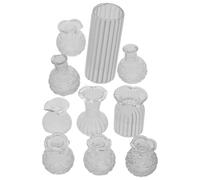 OUNONA Miniature Vase Verre pour Maquette Petit Pot Décoratif Verre Transparent Accessoire DIY pour Maison de Poupée Lot de Réalistes et pour Micro-Paysage