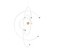 OUNONA Mobile Suspendu Atomique Décoratif en Métal Dynamique pour Chambres et Projets Scientifiques, Style Moderne Nordique Structure D'atome Colorée