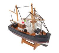 OUNONA Modèle Bateau Bois Miniature Sculpté Main Figurine Voilier Nautique pour Décoration Intérieure et Fêtes Thème Océan Centre de Table Compact et Élégant