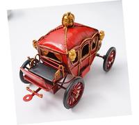 OUNONA Modèle De Calèche Citrouille Sculpture Voiture Ancienne Ornements De Modèle De Voiture Décor De Table Basse Le Fer Rouge