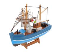 OUNONA Modèle de Voilier Bois Miniature Figurine Nautique Rustique pour Décor Côtier Ornement de Bateau Méditerranéen pour Centre de Table et Ambiance Bord de Mer