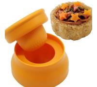 OUNONA Moule à Boulettes de Riz Alimentaire en Plastique Couleur Orange 1 Pièce Moule à Sushi et Bento Cuisine Maison Kit de Décoration de Riz pour Préparation Facile de Sushis et