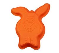 OUNONA Moule à Gâteau en Silicone Lapin de Pâques Orange, Moule à Pâtisserie Cartoon Non Adhérent, Simple D'utilisation, pour Décoration de Gâteaux DIY la Maison