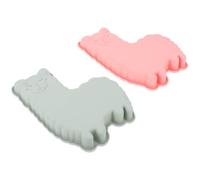 OUNONA Moule à Gâteau Thème Alpaga Cartoon 2pcs Résistant Haute Température en Silicone Bleu pour Décoration Gâteau et Restaurants