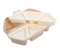 OUNONA Moule à Sushi en Plastique Khaki 6 Compartiments, Design Japonerie, Sûr et Portable pour Préparer des Onigiris et Bento Travail la Maison