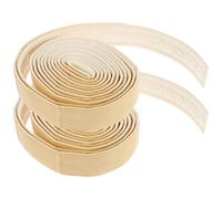 OUNONA Moulures Adhésives Autocollantes Blanches 45 CM X 2 Pcs Bande de Calfeutrage Flexible et Découpable pour Murs Plinthes et Angles Décoration Murale pour Salle de Bains et Salon