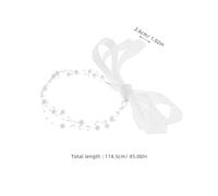 OUNONA Multi Strand Pearl Necklace With Lace Ribbon Wedding Headband Transparent Fishing Line Hair Accessory For Bridal And Party Use Lightweight And Elegant Jewelry For Women