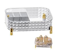 OUNONA Organisateur de Transparent Boîte de Rangement Cosmétique pour Peau Pinceaux de Design Élégant Pet pour Salle de Bain Chambre