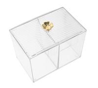 OUNONA Organisateur Transparent de et Éponges de Maquillage avec Compartiments Boîte de Rangement Cosmétique Pratique et pour Bureau et Salle de Bain