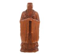 OUNONA Ornement Bureau Unique Bois Sculpté Décoration Confucius Ancienne Bois Travail Raffiné pour Maison et Bureau Statue Confucius Stable et Compacte