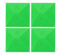 OUNONA Outil d'affûtage de couteaux 4pcs, guide de pierre réglable 14°-25° en plastique vert, compatible avec couteaux de chef, pour cuisine et camping