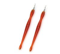 OUNONA Outils De Manucure 10pcs En Acier Inoxydable Pour Éliminer Peaux Mortes Coupe-cuticules Poignée Antidérapante Pour Usage Domestique Et Professionnel Couleur Rouge