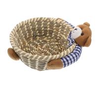 OUNONA Panier De Rangement Ours Panier De Pique- Panier De Bureau Panier À Linge Ours Panier Ours Pour Chambre D'Enfant Panier À Linge Animal Bol Pour Clés Panier Animal