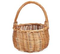 OUNONA Panier Osier Rustique Tressé avec Poignée Panier de Fleurs Artisanal pour Mariage et Décoration Jardin Élégant et Pratique