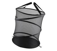 OUNONA Panière à Linge Pliante Noire Panier Ronde Respirant pour Stockage pour Vêtements Articles de Sport