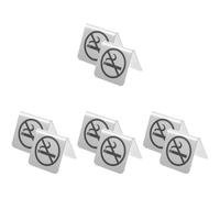OUNONA Panneau De Table Inoxydable Double Face Interdit De Fumer Pour Restaurants Bureaux Espaces Publics 7.9X2X2 Pouces Signalétique Non Fumeurs Durable Facile À Nettoyer
