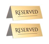 OUNONA Panneau Réservé Acrylique Doré 2pcs pour Mariage et Restaurant, Design Élégant Effet Décoratif Exquis et Organisation des Places