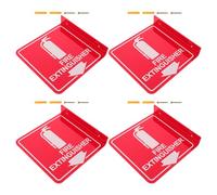 OUNONA Panneaux d'Extincteurs Double Face 6 X 6 en Acrylique Flèche Bas, Lot de 4 Vis, pour Signalisation Incendie et Inspection en Entreprise