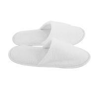 OUNONA Pantoufles Jetables Antidérapantes pour Garçon et Filles en Polaire Blanche Semelle Épaisse 7Mm pour Hôtels Spa Maison et Voyages Confortables et Hygiéniques Lot Usage