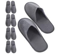 OUNONA Pantoufles Jetables Antidérapantes pour Hôtel et Spa, 10 Paires en Tissu Non Tissé, Protection Sécurisée pour Hommes et Femmes en Voyage et Fêtes