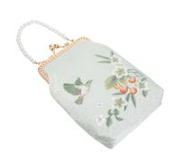 OUNONA Paquet à Main Bandoulière Brodé en Soie Chinoise Vintage Pochette Fleurie Ethnique Paquet Rétro pour Femme Soirée et Usage Quotidien Brocart Élégant