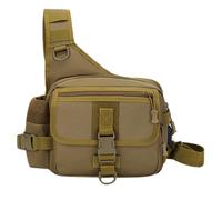 OUNONA Paquet Bandoulière Multifonction pour Homme Paquet d'Extérieur Portable en Tissu Résistant à L'Usure Couleur Wolf Brown Taille Ajustable pour Camping Randonnée et Sport en