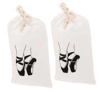 OUNONA Paquet De Danse Classique Et Paquet à Cordon pour Garçon Et Filles, Lot De 2 pour Salle De Sport Et Cours De Ballet Blanc en Chiffon