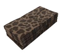 OUNONA Paquet en Papier Léopard 50 Pcs 23x12x7,5 Cm pour Biscuits et Présents, Pochettes Alimentaires Anti-huile, Paquet de Rangement Portables pour Fêtes et Emballage Noël