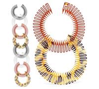OUNONA Peigne Circulaire Extensible pour Cheveux Lot de 10 Pièces Accessoires de Coiffure Aléatoires Élasticité Adaptée aux Femmes et Filles Confortable et Pratique