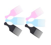 OUNONA Peigne Coiffant Large en Plastique Dents Espacées Lisses, Lot de 6 Pièces Multicolores pour Coiffure Professionnelle en Salon et Démêlage Facile