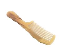 OUNONA Peigne en Corne Naturelle Sculpté 18 Cm Peigne de Massage Manuel Compact Anti-statique pour Cuir Chevelu Sensible Soin Cheveux à Domicile Voyage Adapté Femmes et Hommes