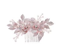 OUNONA Peigne Mariage Fleur Durable Accessoire Cheveux Mariée Élégant avec Or Rose Maintien Ferme sans Décoration pour Coiffure Nuptiale