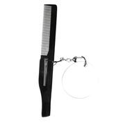 OUNONA Peigne Pliable Porte-clés Miroir Ovale Grand Format à Dents Fines Pour Hommes Entretien Barbe Portable Usage Quotidien