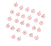 OUNONA Pendentif Lettre Double Face en Alliage pour Création Bijoux | Assembler pour Mots ou Phrases, Accessoire Rose pour Porte-clés et Pendentif, Style DIY
