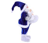 OUNONA Père Noël Debout 30 CM Bleu et Blanc Figurine de Noël en Résine Décoration de Table Festive pour Intérieur Statuette Décorative Élégante