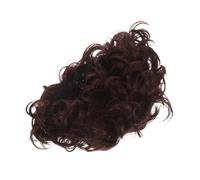OUNONA Perruque Courte Afro Bouclée Marron pour Homme Fibre Résistante Chaleur Coiffage Facile Légère et Confortable pour Cosplay Costume et Usage Quotidien