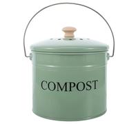OUNONA Petit bac à compost de cuisine, composteur inodore, vert | Seau à déchets alimentaires avec couvercle à filtre à charbon, seau à compost d'intérieur pour déchets de ferme,