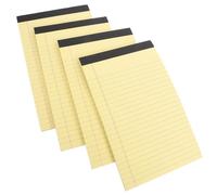 OUNONA Petit Bloc-notes Juridique Détachable 4 Pcs Papier Jaune à Lignes