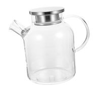 OUNONA Pichet Verre avec Couvercle Inox Au Froid Capacité pour Eau Jus Lait et Boissons Fraîches et pour Cuisine et Salon