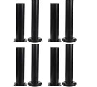 OUNONA Pied de Meuble Réglable 18-30 Cm Noir 4 Pcs Base Antidérapante pour Canapé, Table Basse, Armoire - Support Renforcé pour Cadre de Lit, Sommier à Lattes, Pieds de Rechange Robustes