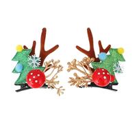OUNONA Pince à Cheveux de Noël Forme Cerf Barrettes pour Cheveux de Noël Décoratif