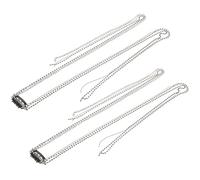 OUNONA Pince à Cheveux En Chaîne 2pcs Pour Femmes Accessoires De Cheveux Élastiques Bijoux Pour Tresses Argenté Pour Créatives Accessoire Pour Festivals Et Soirées