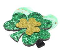 OUNONA Pince à Cheveux Verte en Voile de Tulle Trèfle Irlandais Accessoire Décoratif Léger pour Femmes Clip Coiffure pour Fête et Photo Saint-Patrick