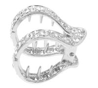 OUNONA Pince Queue De Cheval Métallique Petite Pince Griffe Avec Strass Accessoire Cheveux Femmes Pour Coiffures Hautes Léger Et Facile à Utiliser