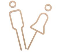 OUNONA Plaque Wc Inoxydable Étanche avec Design Moderne pour Porte de Toilettes Hommes et Femmes Signalétique Rétro et Décorative pour Salle de Bain Professionnelle